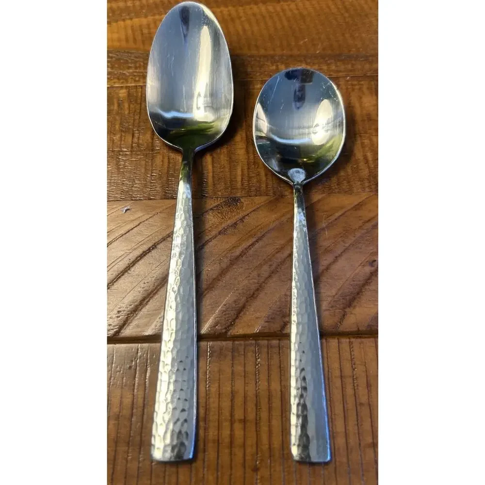 Wallace Continental Hammered Handle‎ Dinner & Soup Spoon 18/10 Stainless Steel